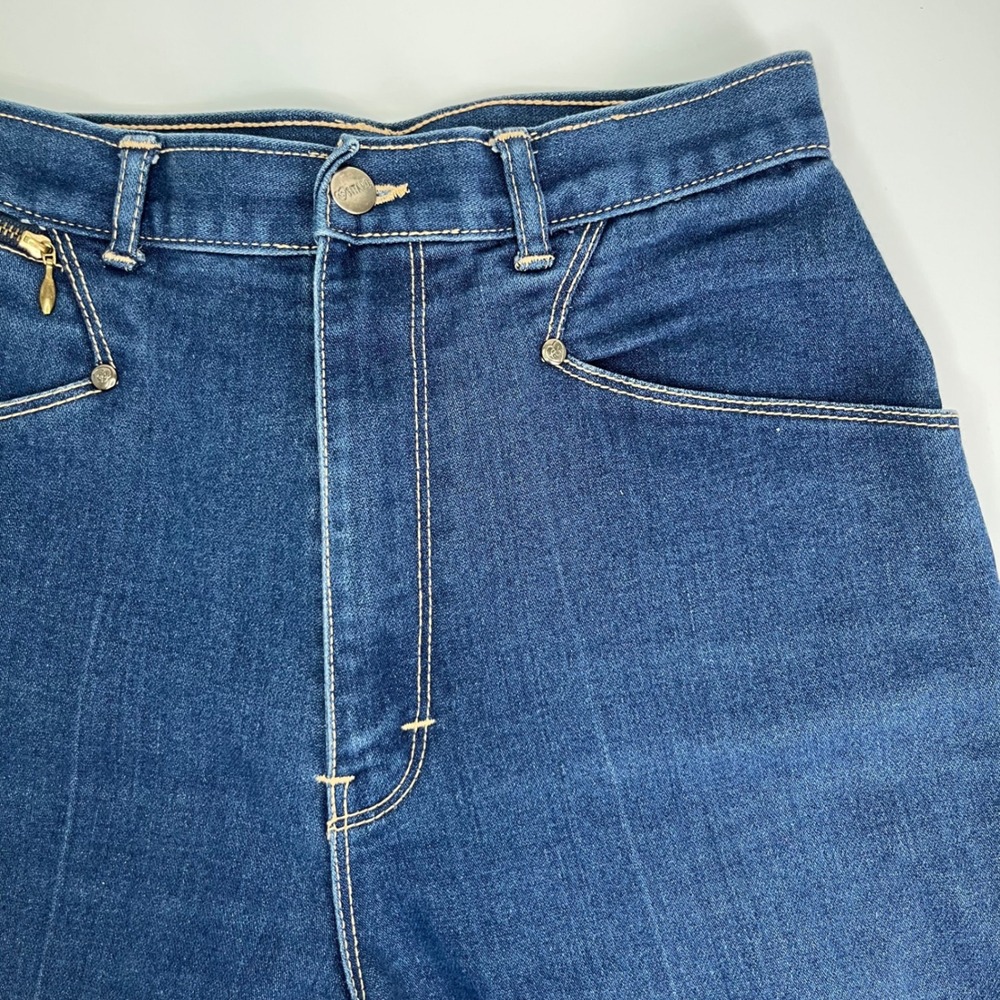 Vintage Gitano High Waisted Tapered Jeans Dark Wash Size 12 Long 27 Inch Waist